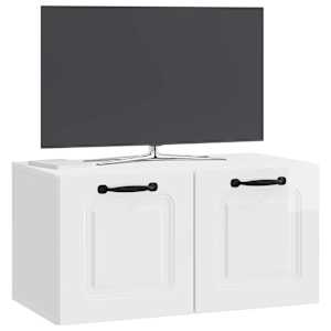 Nástěnná TV skříň Bílá s vysokým leskem 59,5 x 31 x 30 cm - obrázek 3