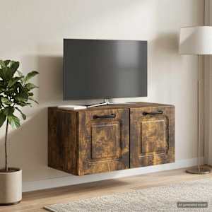 Nástěnná TV skříň Nástěnný Kouřový dub 59,5 x 31 x 30 cm - obrázek 4