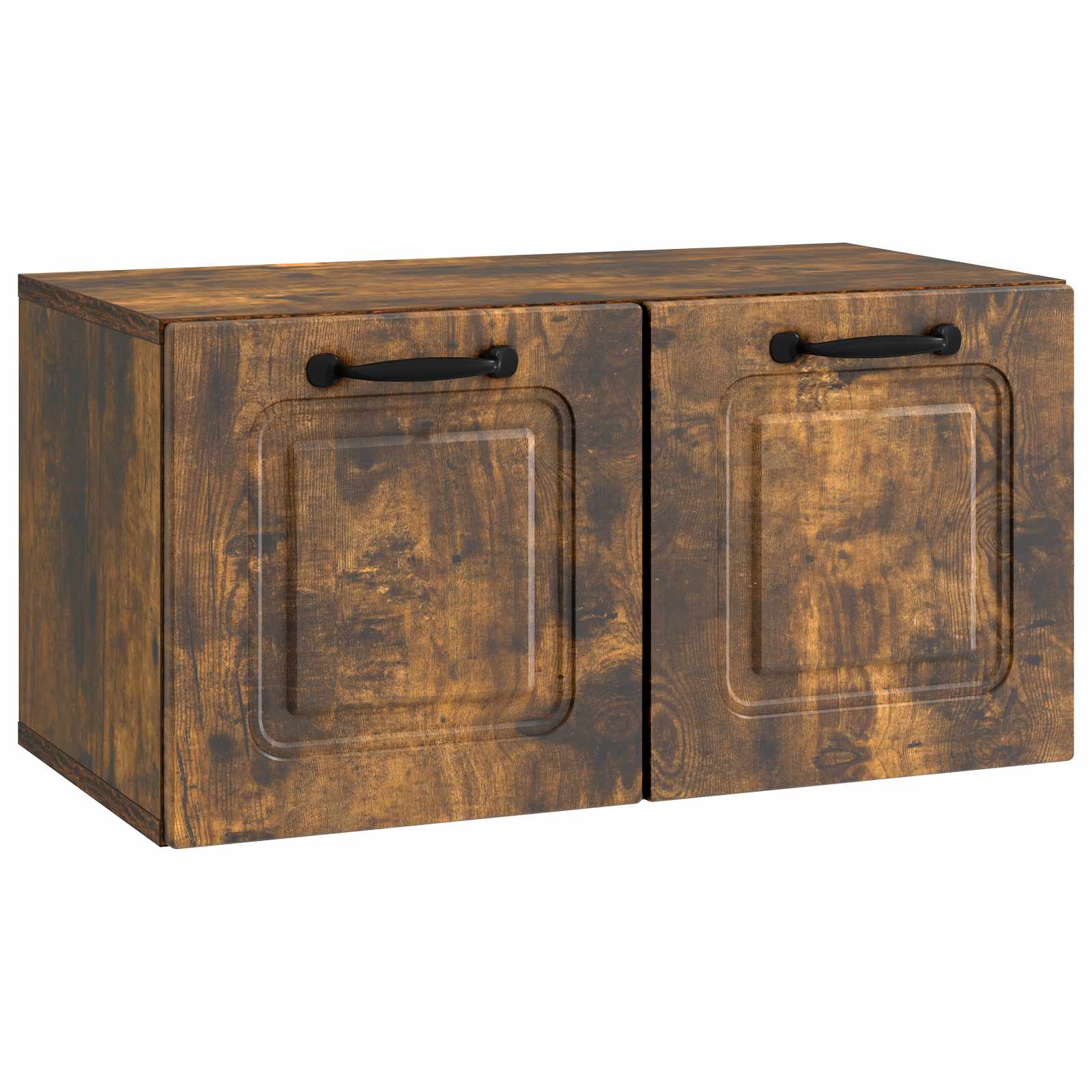 vidaXL Oglindă TV montată pe perete Stejar fumuriu 59,5 x 31 x 30 cm