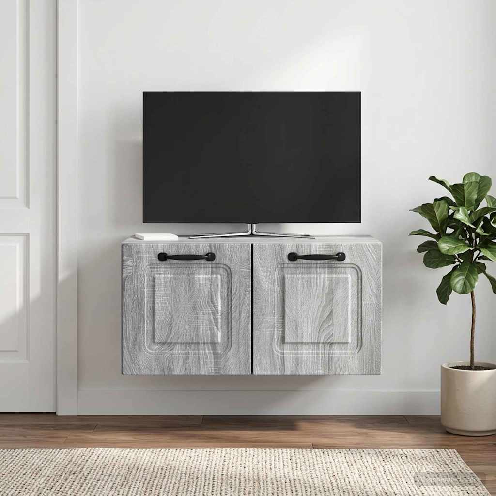 Seinälle asennettava TV-kaappi Harmaa sonoma 59,5 x 31 x 30 cm