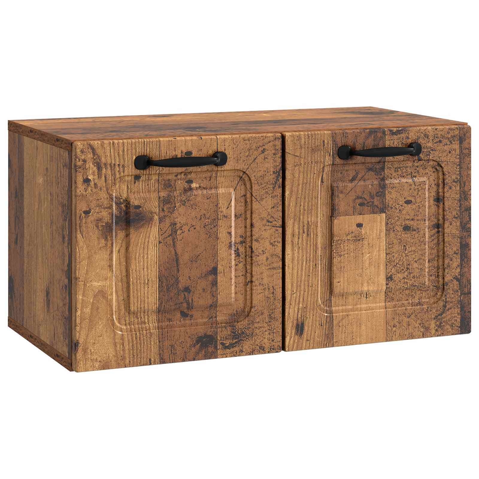 vidaXL Oglindă TV montată pe perete Lemn vechi 59,5 x 31 x 30 cm