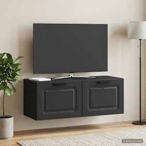 Nástěnná TV skříň Černá 78,5 x 31 x 30 cm Kompozitní dřevo - obrázek 1