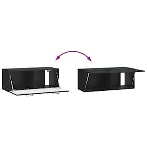 Nástěnná TV skříň Černá 78,5 x 31 x 30 cm Kompozitní dřevo - obrázek 10