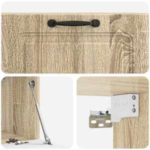 Nástěnná TV skříň Dub sonoma 78,5 x 31 x 30 cm Kompozitní dřevo - obrázek 9