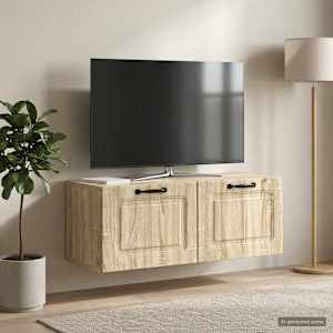 Nástěnná TV skříň Dub sonoma 78,5 x 31 x 30 cm Kompozitní dřevo - obrázek 4