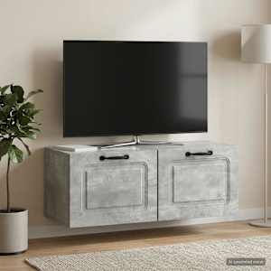 Nástěnná TV skříň Nástěnný Betonově šedá 78,5 x 31 x 30 cm - obrázek 4