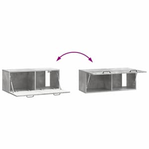 Nástěnná TV skříň Nástěnný Betonově šedá 78,5 x 31 x 30 cm - obrázek 10