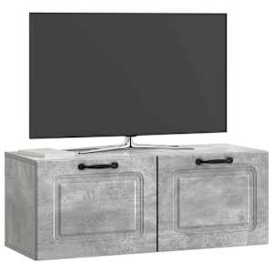 Nástěnná TV skříň Nástěnný Betonově šedá 78,5 x 31 x 30 cm - obrázek 3