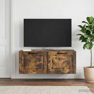 Nástěnná TV skříň Nástěnný Kouřový dub 78,5 x 31 x 30 cm - obrázek 4