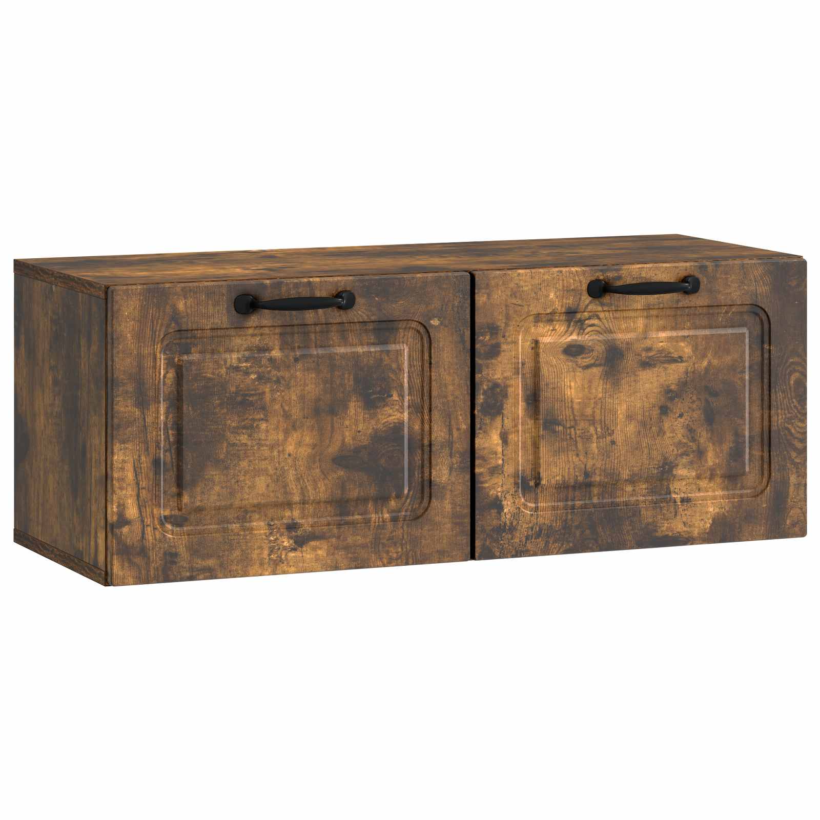 vidaXL Oglindă TV montată pe perete Stejar fumuriu 78,5 x 31 x 30 cm