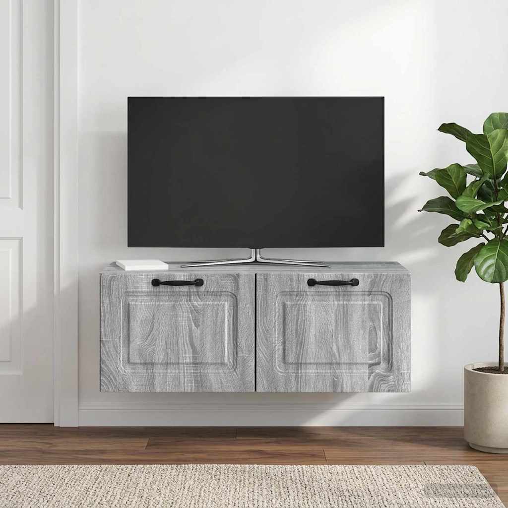 Seinälle asennettava TV-kaappi Harmaa sonoma 78,5 x 31 x 30 cm