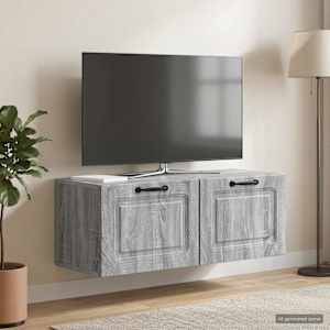 Nástěnná TV skříň Nástěnný Šedá sonoma 78,5 x 31 x 30 cm - obrázek 4