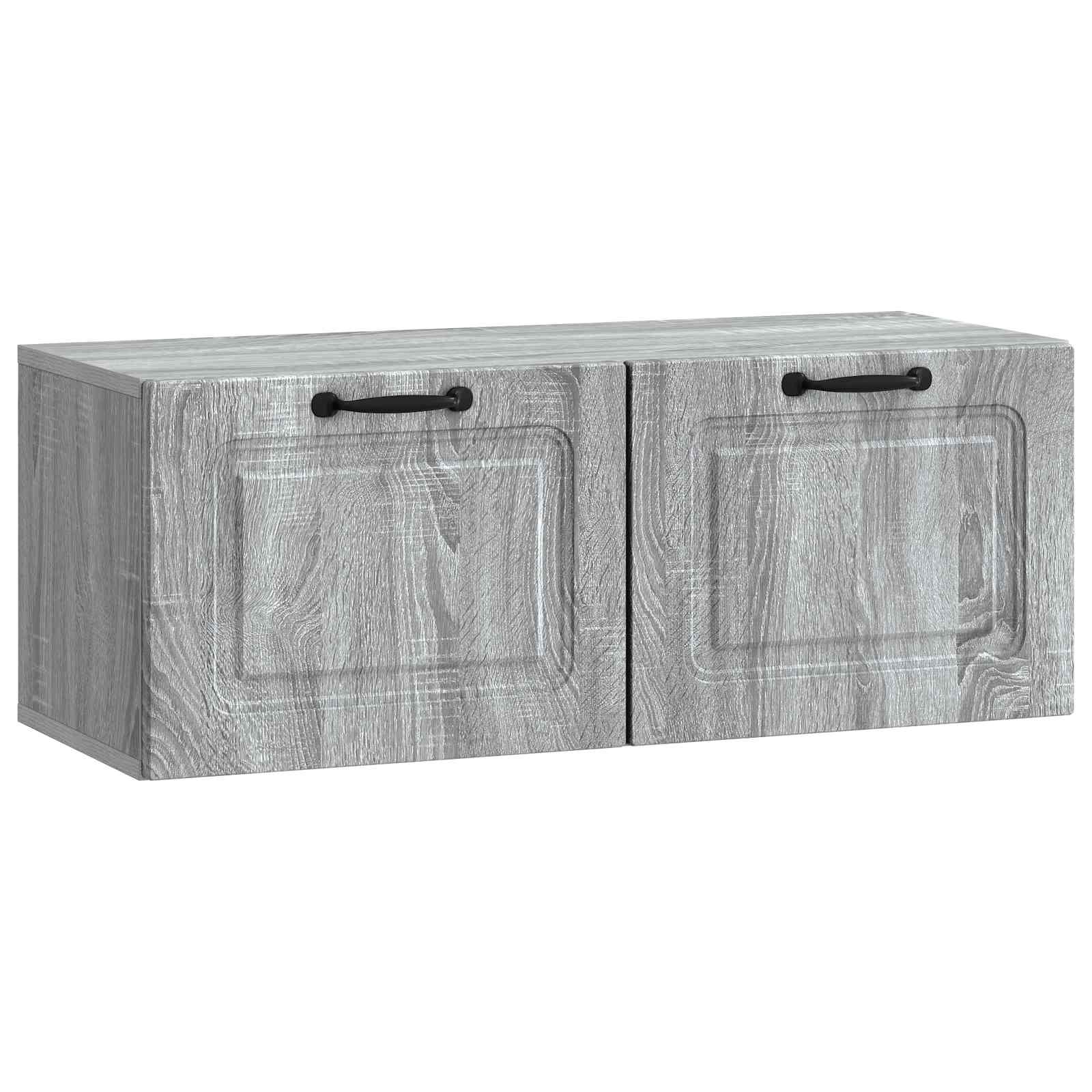 vidaXL Oglindă TV montată pe perete Sonoma gri 78,5 x 31 x 30 cm