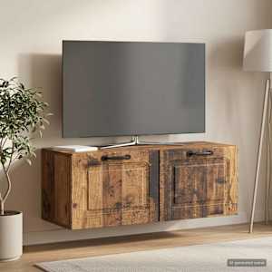 Nástěnná TV skříň Nástěnný Staré dřevo 78,5 x 31 x 30 cm - obrázek 4