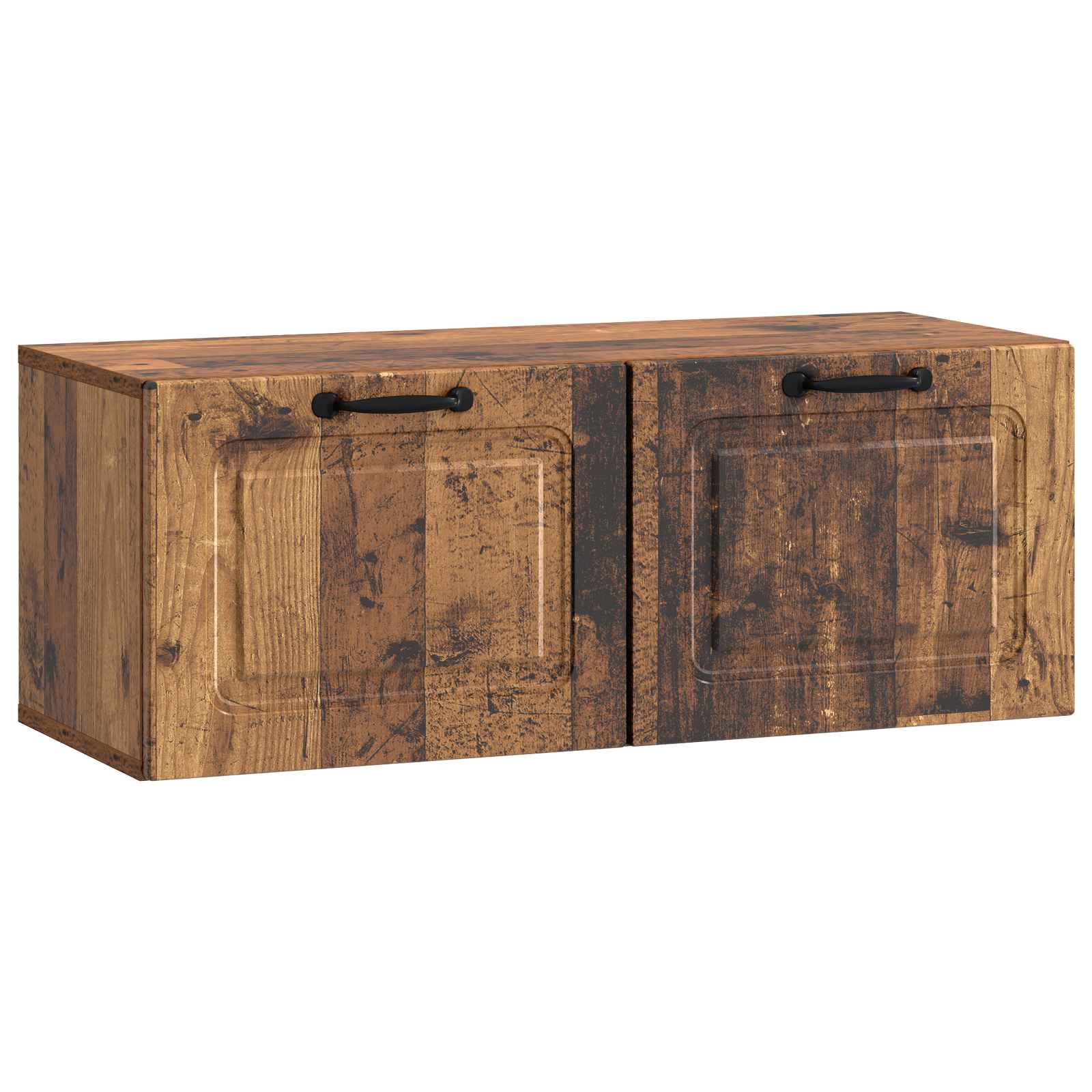 vidaXL Oglindă TV montată pe perete Lemn vechi 78,5 x 31 x 30 cm