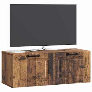 Nástěnná TV skříň Nástěnný Staré dřevo 78,5 x 31 x 30 cm - obrázek 3