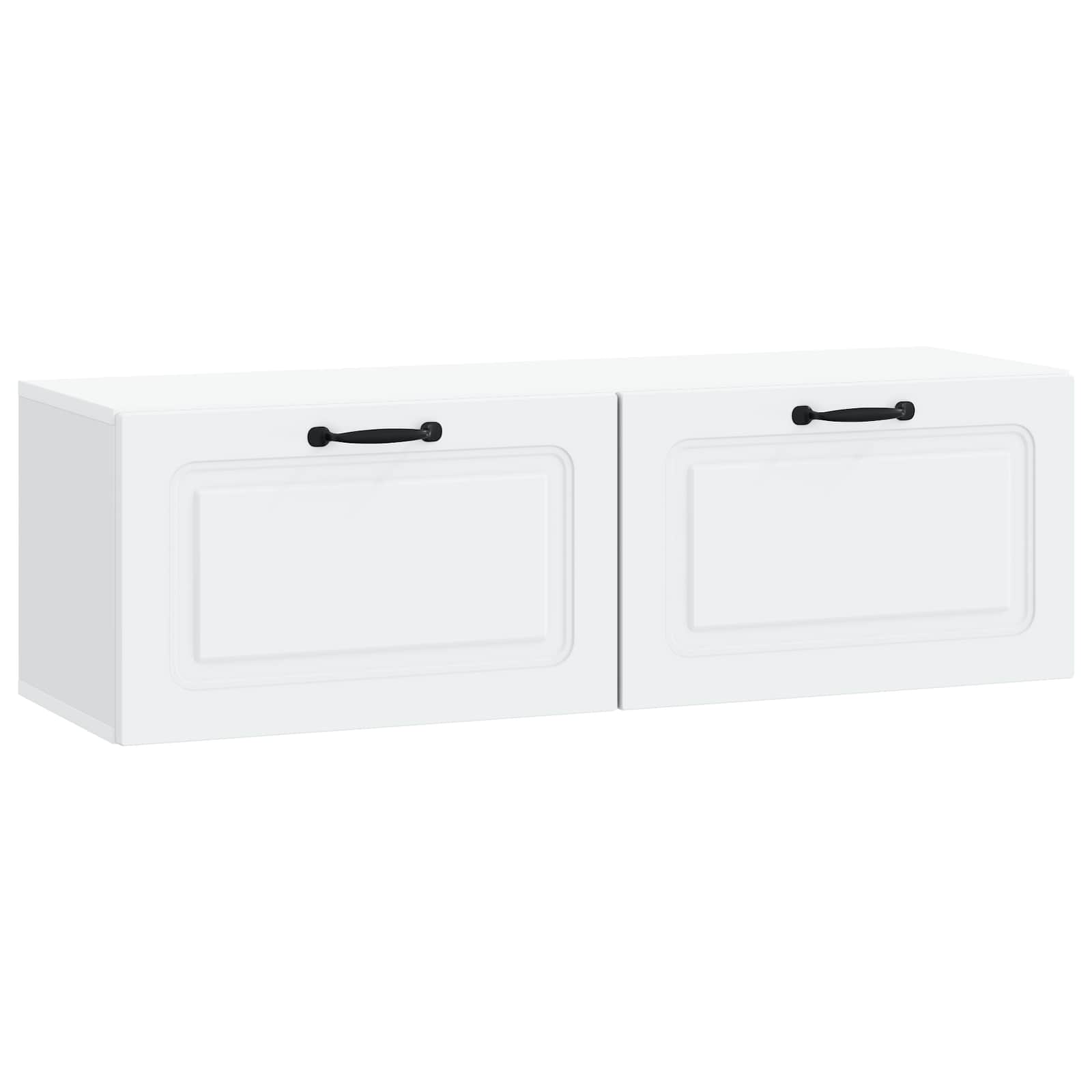 vidaXL Oglindă TV montată pe perete Alb 98 x 31 x 30 cm Lemn prelucrat