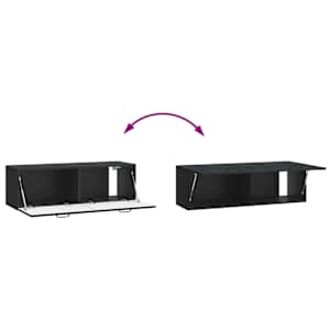 Nástěnná TV skříň Černá 98 x 31 x 30 cm Kompozitní dřevo - obrázek 10