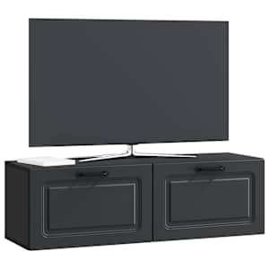 Nástěnná TV skříň Černá 98 x 31 x 30 cm Kompozitní dřevo - obrázek 3