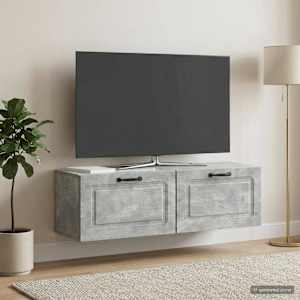 Nástěnná TV skříň Nástěnný Betonově šedá 98 x 31 x 30 cm - obrázek 4