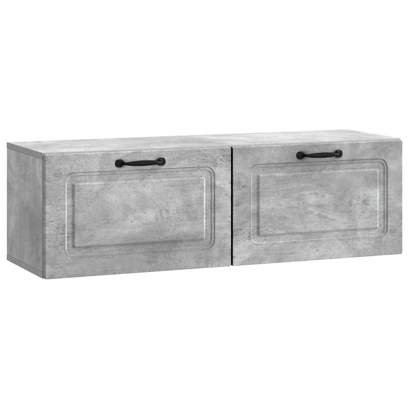 vidaXL Oglindă TV montată pe perete Gri Beton 98 x 31 x 30 cm