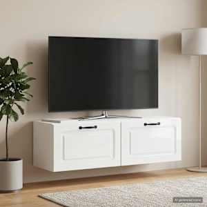 Nástěnná TV skříň Bílá s vysokým leskem 98 x 31 x 30 cm - obrázek 1