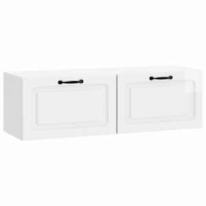 Nástěnná TV skříň Bílá s vysokým leskem 98 x 31 x 30 cm - obrázek 2