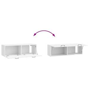 Nástěnná TV skříň Bílá s vysokým leskem 98 x 31 x 30 cm - obrázek 10