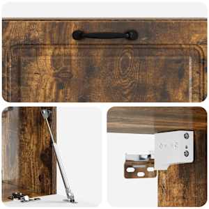 Nástěnná TV skříň Kouřový dub 98 x 31 x 30 cm Kompozitní dřevo - obrázek 9