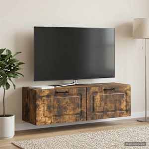 Nástěnná TV skříň Kouřový dub 98 x 31 x 30 cm Kompozitní dřevo - obrázek 4