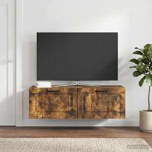 Nástěnná TV skříň Kouřový dub 98 x 31 x 30 cm Kompozitní dřevo - obrázek 1