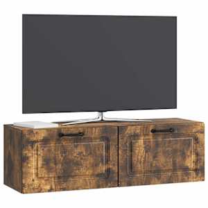 Nástěnná TV skříň Kouřový dub 98 x 31 x 30 cm Kompozitní dřevo - obrázek 3