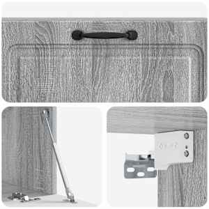 Nástěnná TV skříň Šedá sonoma 98 x 31 x 30 cm Kompozitní dřevo - obrázek 9