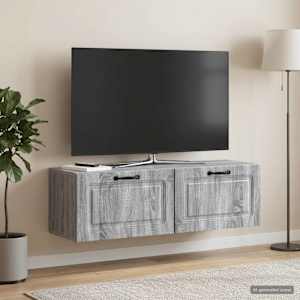 Nástěnná TV skříň Šedá sonoma 98 x 31 x 30 cm Kompozitní dřevo - obrázek 1