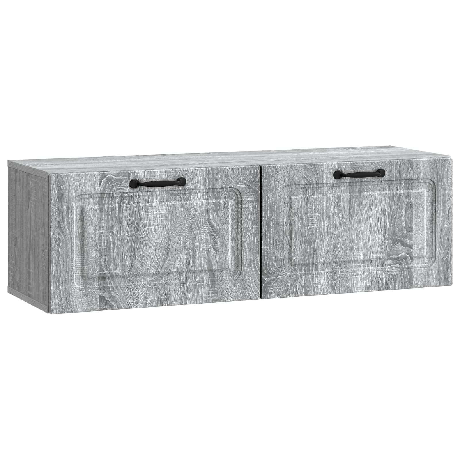 vidaXL Oglindă TV montată pe perete Sonoma gri 98 x 31 x 30 cm