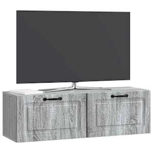 Nástěnná TV skříň Šedá sonoma 98 x 31 x 30 cm Kompozitní dřevo - obrázek 3