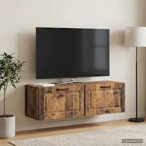 Nástěnná TV skříň Staré dřevo 98 x 31 x 30 cm Kompozitní dřevo - obrázek 1