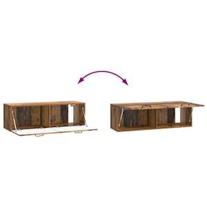 Nástěnná TV skříň Staré dřevo 98 x 31 x 30 cm Kompozitní dřevo - obrázek 10