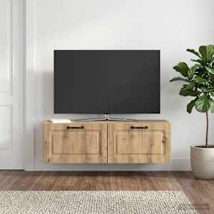 Nástěnná TV skříň 98 x 31 x 30 cm Dub artisan Kompozitní dřevo - obrázek 4