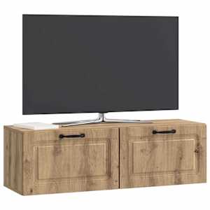 Nástěnná TV skříň 98 x 31 x 30 cm Dub artisan Kompozitní dřevo - obrázek 3