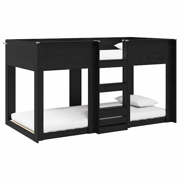 vidaXL Kiipevoodi Lastele Must tamm 75 x 190 cm Tehispuit