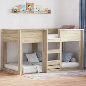 Patrová postel pro děti Sonoma dub 75 x 190 cm kompozitní dřevo - obrázek 1