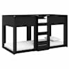 vidaXL Kiipevoodi Lastele Must tamm 90 x 200 cm Tehispuit