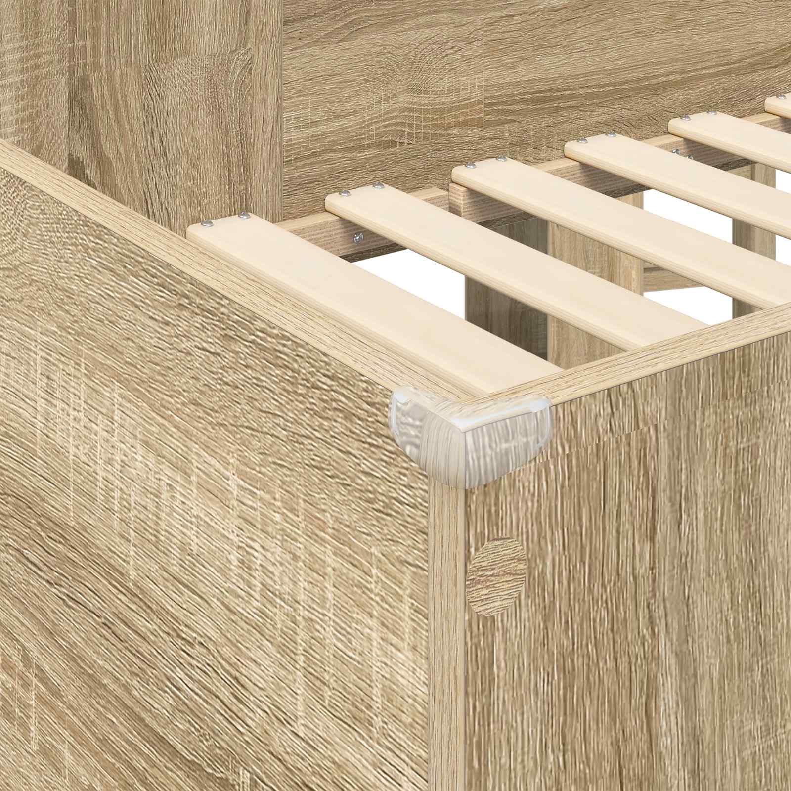 Postelja na podstrešju z mizo Sonoma hrast 75 x 190 cm - slika 8