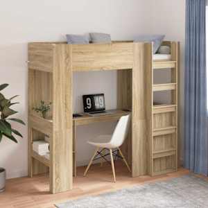 Rám patrové postele se stolem Sonoma dub 75 x 190 cm - obrázek 1