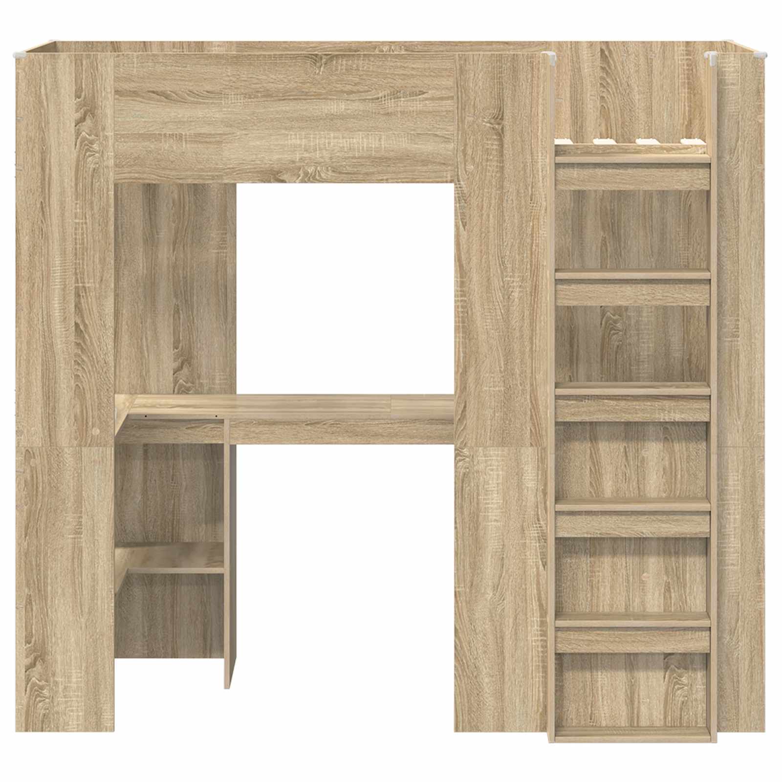 Postelja na podstrešju z mizo Sonoma hrast 75 x 190 cm - slika 5