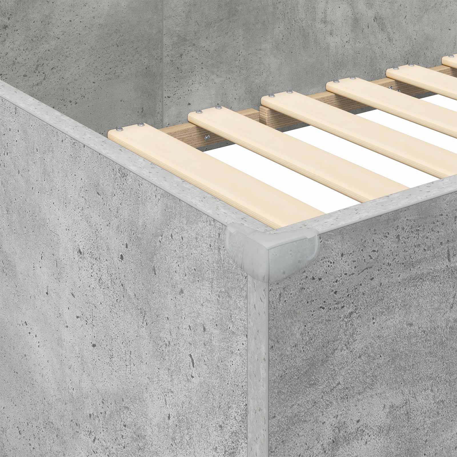 Postelja na podstrešju z mizo Betonsko siva 75 x 190 cm - slika 8