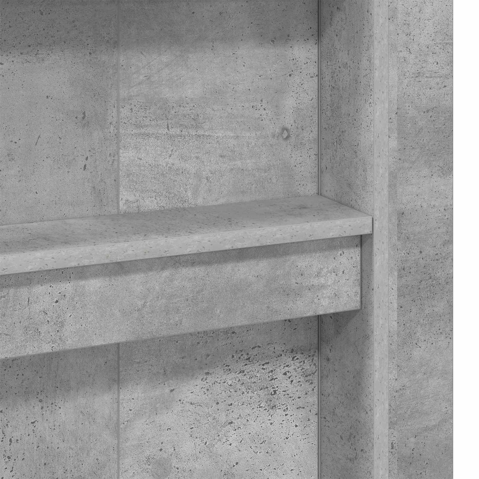 Postelja na podstrešju z mizo Betonsko siva 75 x 190 cm - slika 9