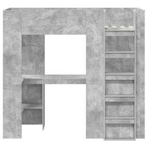 Rám patrové postele se stolem Betonově šedá 75 x 190 cm - obrázek 5