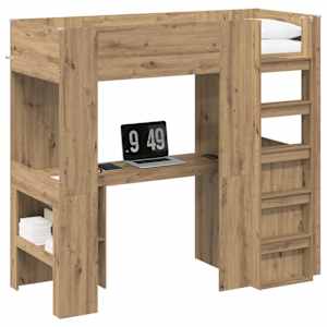 Rám patrové postele se stolem Artisanový dub 75 x 190 cm - obrázek 2